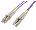 Intellinet 4 m LC to LC UPC Fiber Optic Patch Cable, 2.0 mm, Duplex, OFNR, OM4 Multimode, Violet, Part# 752244