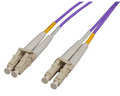 Intellinet 5 m LC to LC UPC Fiber Optic Patch Cable, 2.0 mm, Duplex, OFNR, OM4 Multimode, Violet, Part# 752268