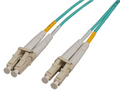 Intellinet 8 m LC to LC UPC Fiber Optic Patch Cable, 2.0 mm, Duplex, OFNR, OM4 Multimode, Aqua, Part# 752275
