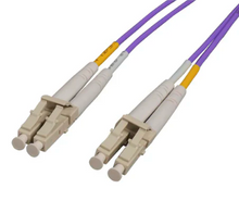 Intellinet 10 m LC to LC UPC Fiber Optic Patch Cable, 2.0 mm, Duplex, OFNR, OM4 Multimode, Violet, Part# 752299