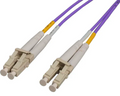 Intellinet 12 m LC to LC UPC Fiber Optic Patch Cable, 2.0 mm, Duplex, OFNR, OM4 Multimode, Violet, Part# 752329