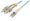 Intellinet 3 m LC to SC UPC Fiber Optic Patch Cable, 2.0 mm, Duplex, OFNR, OM4 Multimode, Aqua, Part# 752374