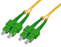 Intellinet 5 m SC to SC APC Fiber Optic Patch Cable, 2.0 mm, Duplex, OFNR, Singlemode BIF, Yellow, Part# 752442