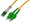 Intellinet 1 m LC to SC APC Fiber Optic Patch Cable, 2.0 mm, Duplex, OFNR, Singlemode BIF, Yellow, Part# 752459