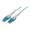 Intellinet 3 m LC to LC UPC Fiber Optic Patch Cable, Uniboot Pull-push tab, 2.0 mm, Duplex, OFNR, OM3 Multimode, Aqua, Part# 752558