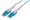 Intellinet 3 m LC to LC UPC Fiber Optic Patch Cable, Uniboot Pull-push tab, 2.0 mm, Duplex, OFNR, OM4 Multimode, Aqua, Part# 752589