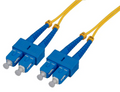Intellinet 1 m SC to SC UPC Fiber Optic Patch Cable, 2.0 mm, Duplex, OFNR, Singlemode BIF, Yellow, Part# 760829