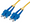 Intellinet 3 m SC to SC UPC Fiber Optic Patch Cable, 2.0 mm, Duplex, OFNR, Singlemode BIF, Yellow, Part# 760843
