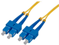 Intellinet 10 m SC to SC UPC Fiber Optic Patch Cable, 2.0 mm, Duplex, OFNR, Singlemode BIF, Yellow, Part# 760874
