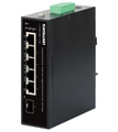 Intellinet Industrial 6-Port PoE+ Switch with 5 Gigabit Ethernet Ports and 1 SFP Uplink, IIS-5G01POE-120W, Part# 509558