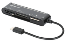 Manhattan USB-C to SD / microSD Card Reader, Part# 102681