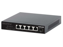 INTELLINET 6-Port PoE++ Switch with 5 x 2.5G Ethernet Ports and 1 SFP+ Uplink, IPS-05-2.5G01-120W, Black Part# 562294