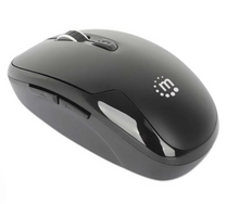 Manhattan MW6185 Wireless Optical USB Mouse, Black, Part# 190367