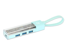 Intellinet Transparent 4-Port USB 3.0 Type-C / Type-A Combo Hub, Part# 181020