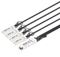 Intellinet 40G QSFP+ to 4 x 10G Passive DAC Breakout Cable, 3 ft., IDAC-40G-4X10G-3, Part# 509770
