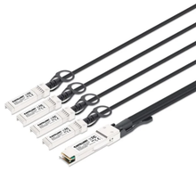 Intellinet 40G QSFP+ to 4 x 10G Passive DAC Breakout Cable, 3 ft., IDAC-40G-4X10G-3, Part# 509770