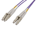 Intellinet 3 m LC to LC UPC Fiber Optic Patch Cable, 2.0 mm, Duplex, OFNR, OM4 Multimode, Violet, Part# 752220