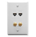 ICC FACEPLATE, IDC, 2 DATA & 2 F-TYPE, WHITE Stock# ICRDS2F5WH