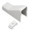 ICC Ceiling Entry & Clip, 1-1/4", White, Part# ICRW33CMWH