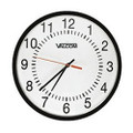 DISCONTINUED- Valcom 12" Round Wireless Clock, Black, Surface Mount, Battery Operated ~ Stock# V-AW12A~ NEW