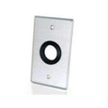 C2G SINGLE GANG 1IN GROMMET WALL PLATE - BRUSHED ALUMINUM  Part# 40488