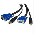 Startech.com Connect Vga And Usb-equipped Computers To A Kvm Switch Using A Single Cable - 15  Part# SVUSB2N1_15