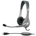 Silver Oem Usb Headset/mic  Part# AC-851B