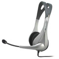 Silver Stereo Headset/mic  Part# AC-401