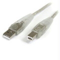 STARTECH.COM 6 FT TRANSPARENT USB 2.0 CABLE - A TO B  Part# USB2HAB6T