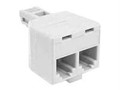 Belkin Components Duplex Adapter - 2 Outlet  6 Conductor; Ivory Part# 1149925