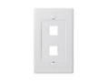 2 PORT FACEPLATE WHITE / SINGLE GANG Part# 1836691