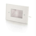 C2g Single Gang Easy Mount Recessed Low Voltage Cable Plate (white) Part# 40355