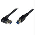 Startech.com 2m Black Superspeed Usb 3.0 Cable - Right Angle A To B - M/m Part# USB3SAB2MRA