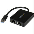 Startech.com Add Two Gigabit Ethernet Ports And A Usb 3.0 Pass-through Port To Your Laptop Th Part# USB32000SPT