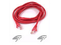 SNAGLESS CAT 5e UTP PATCH 4PAIR; RED Part# A3L791-15-RED-S