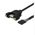 Startech.com 3 Ft Panel Mount Usb Cable - Usb A To Motherboard Header Cable F/f Part# USBPNLAFHD3