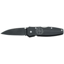 Klein Tools Black Lightweight Lockback Knife - 2-1/2" Drop Point Blade Part# 44001-BLK
