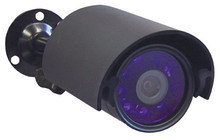 B/W Waterproof Bullet Camera with 8 IR LEDs Sunshield 60' Cable 12mm Lens, Speco CVC320WP12,