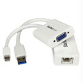 Startech MacBook Pro VGA and Gigabit Ethernet Adapter Kit - MDP to VGA - USB 3.0 to GbE - White, b Part# MACPRMDPUGBK