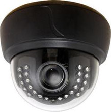 SPECO HLED31D1B Indoor Plastic Dome w/ IR, 2.8-12mm VF Lens, 650TVL, 12/24V, OSD, Black Housing, Part No# HLED31D1B