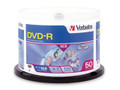 VERBATIM AMERICAS LLC 50PK DVD-R 4.7GB 16X BRANDED SPINDLE Part# 95101
