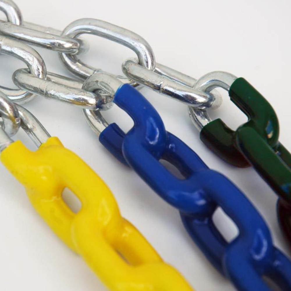 Plastisol Coated Chain - Yellow, Blue, Green