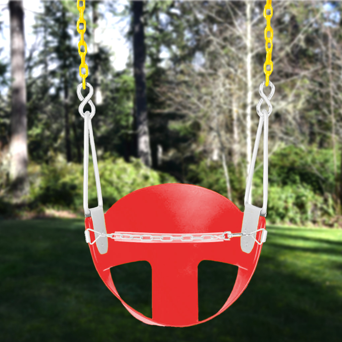 CoPoly Half Bucket Swing Seat with 5'6" Fully Coated Chain (S-135R)