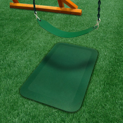 Rubber Safety Mat for Swing Set or Slide (Set of 2) - Green