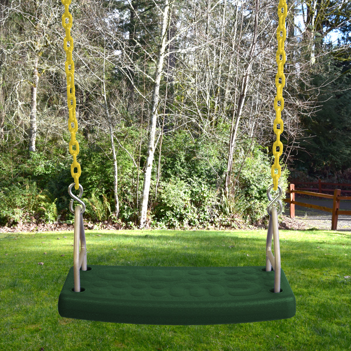 Molded Flat Swing Seat with Plastisol Chain (S-172)