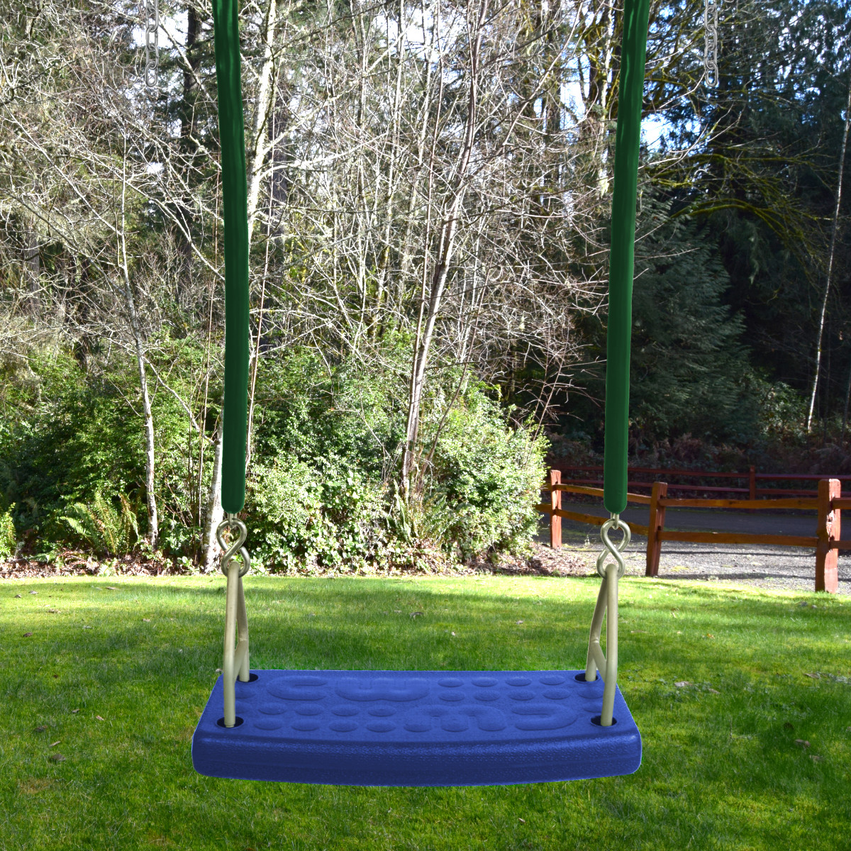 Commercial Heavy Duty Rubber Swing Seat with galvanised chain playground-Rigid 