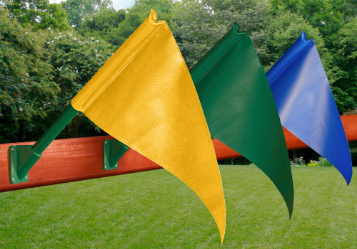 2x PIRATE abd PRINCESS FLAG for playgrounds flagposts 54x45cm 