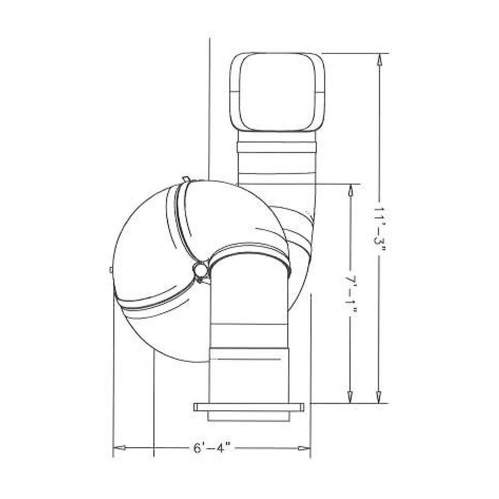 8' Spiral Tube Slide - Drawing