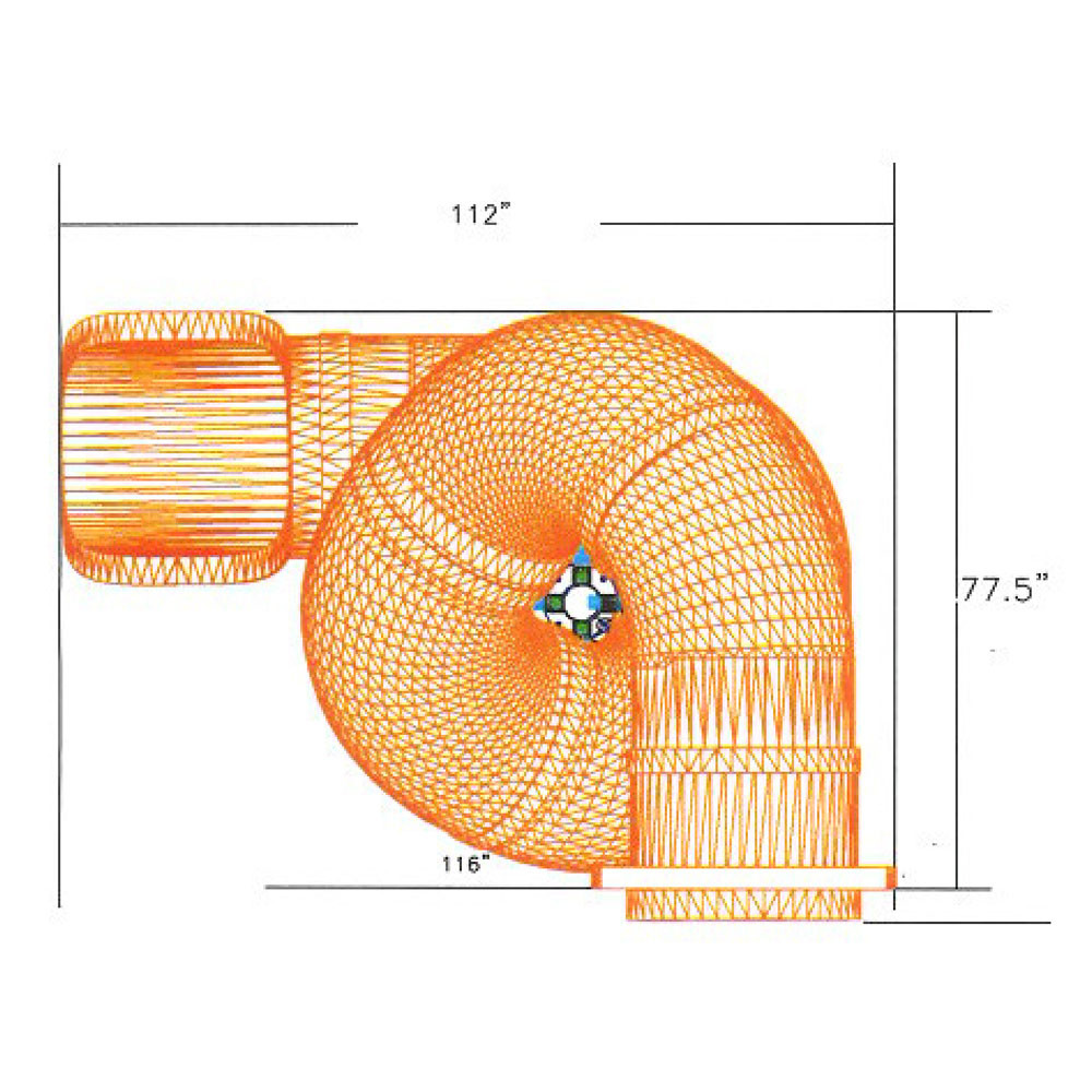 9' Spiral Tube Slide - Drawing
