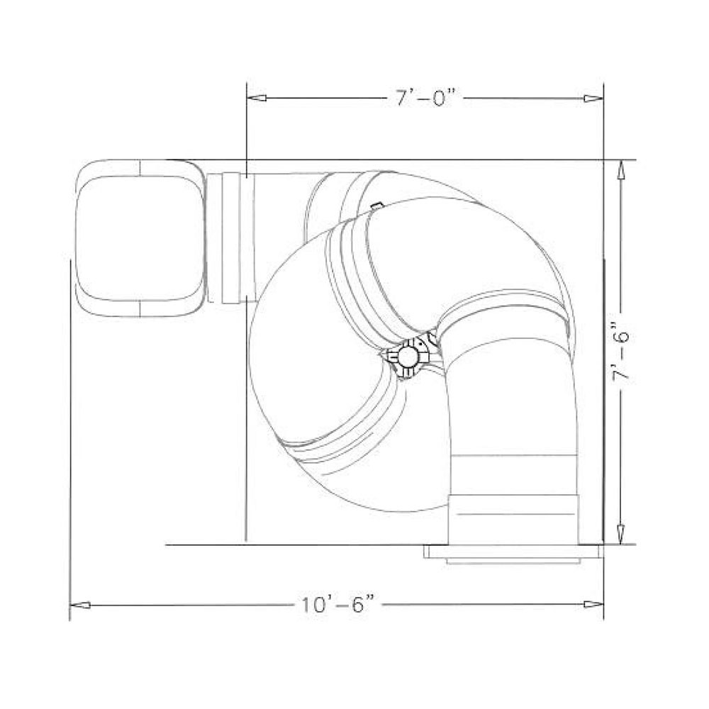 11' Spiral Tube Slide - Drawing
